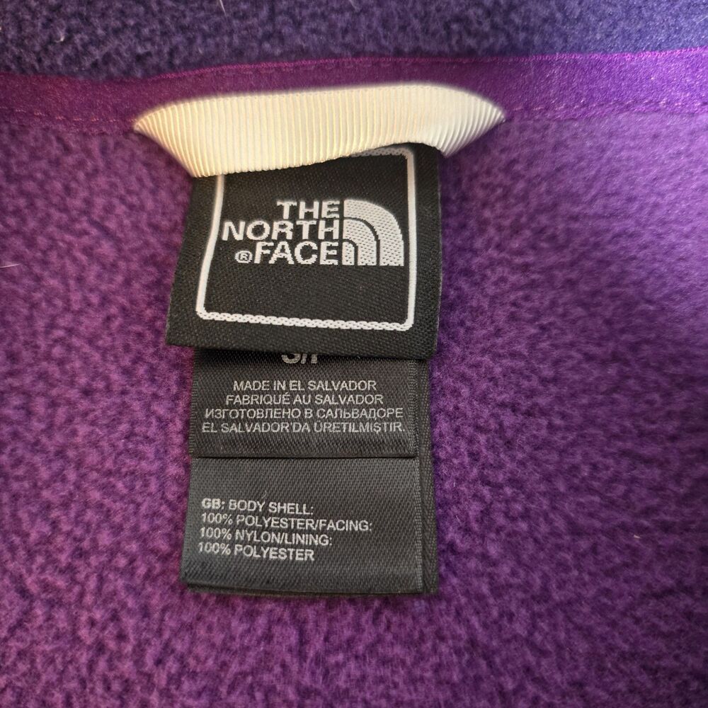 Womens Small Two Toned Purple The North Face Full Zip Fleece Jacket C2 Good Con - Picture 3 of 7